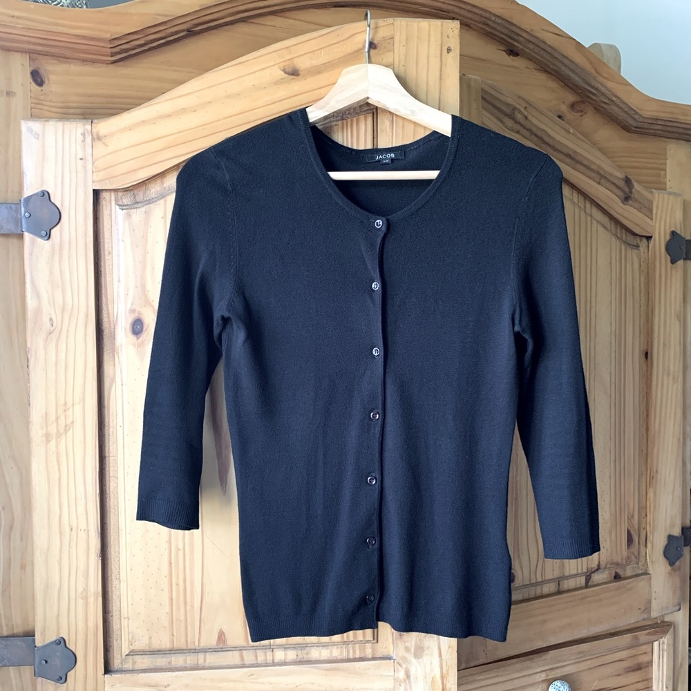 Jacob Black Button-Up Cardigan